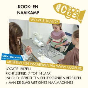 Kook- en naaikamp 8-10/4/26